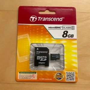 TRANSCEND 8GB CLASS 4 MICRO SDHC FLASH MEMORY CARD